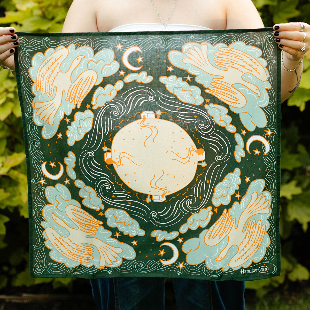 Handker Bandana | Luna Bird in the Clouds