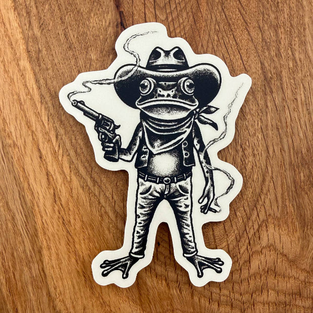Frog Outlaw Vinyl Sticker