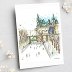 Downtown Sketcher Card - Skating the Rideau Canal