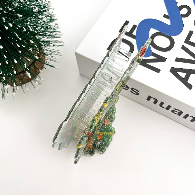 Christmas Tree Hair Claw Clip