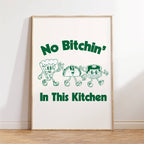 No Bitchin' in this Kitchen Retro Art Print