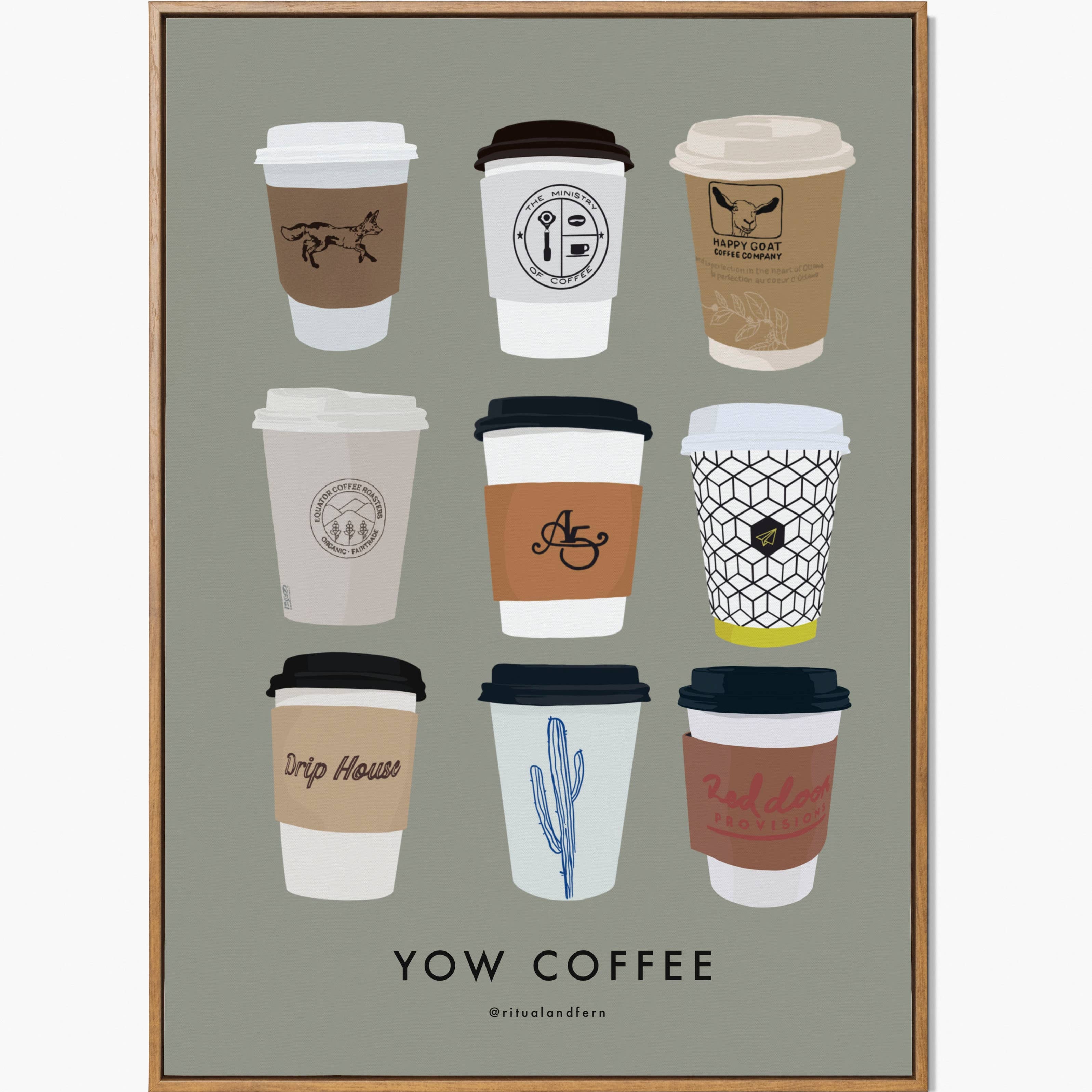 Ottawa Coffee Art Print (Unframed)