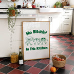 No Bitchin' in this Kitchen Retro Art Print