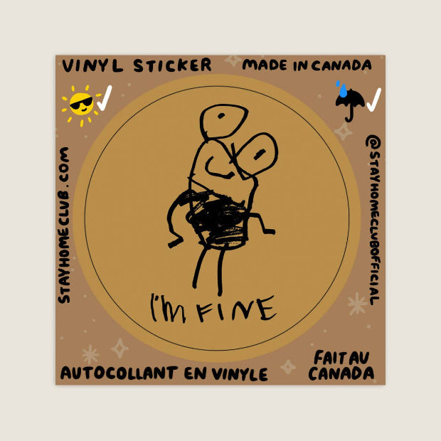 I'm Fine Vinyl Sticker
