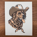 Golden Retriever Cowdog Signed Silkscreen Print