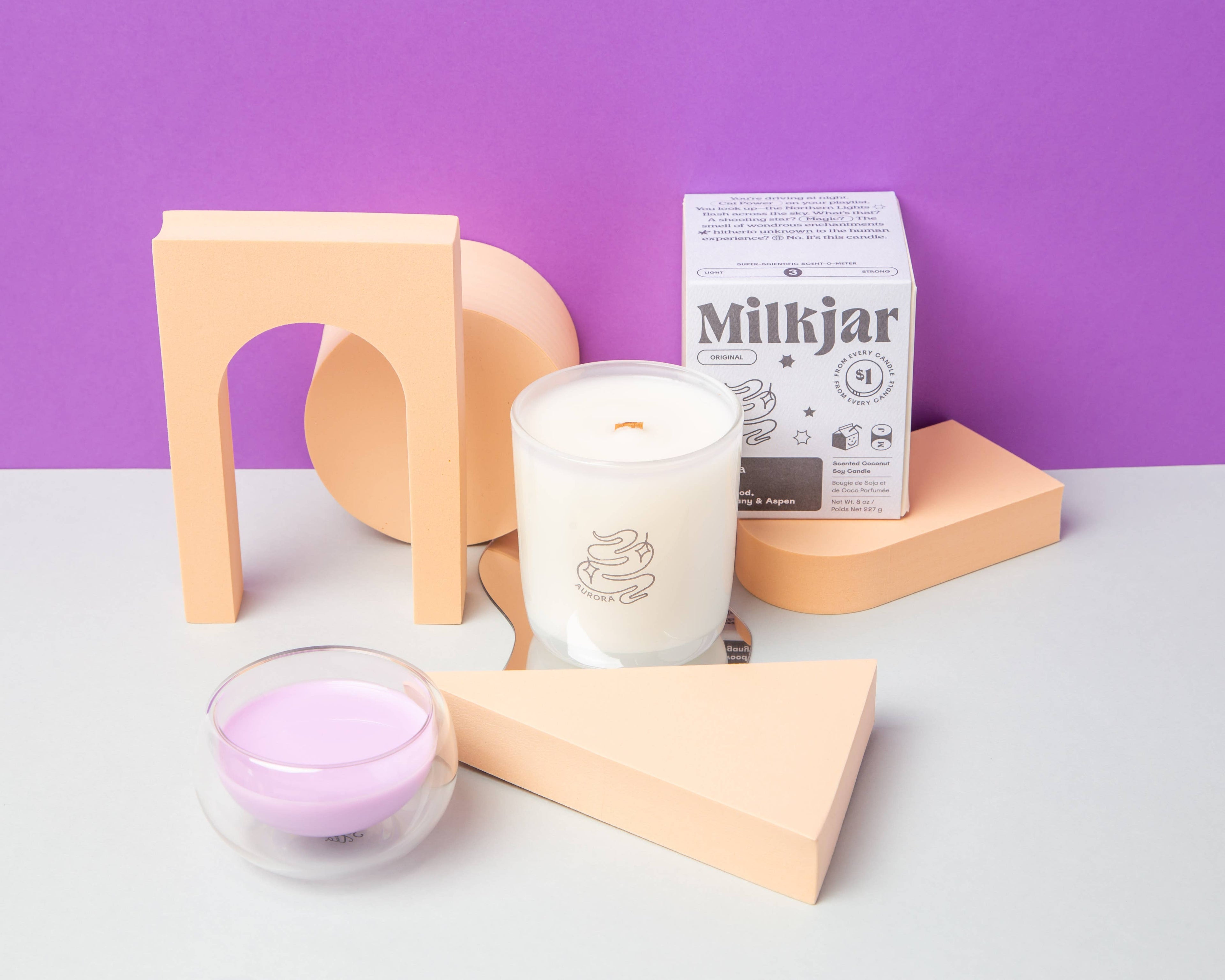 Milk Jar Candle | Aurora