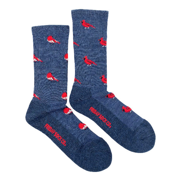 Friday Sock Co | Men's Cardinal & Robin Merino Wool Socks