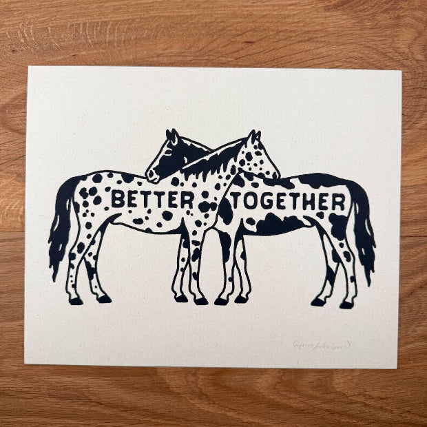 Better Together Horses Signed Silkscreen Print