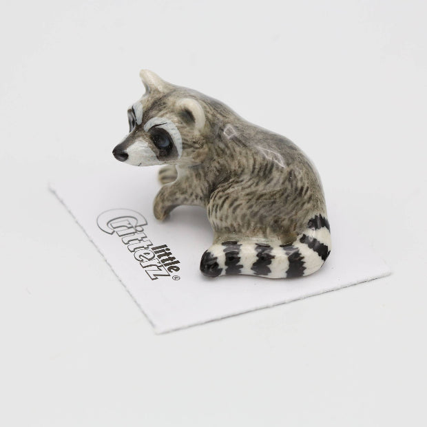 Bandit Raccoon Porcelain Miniature