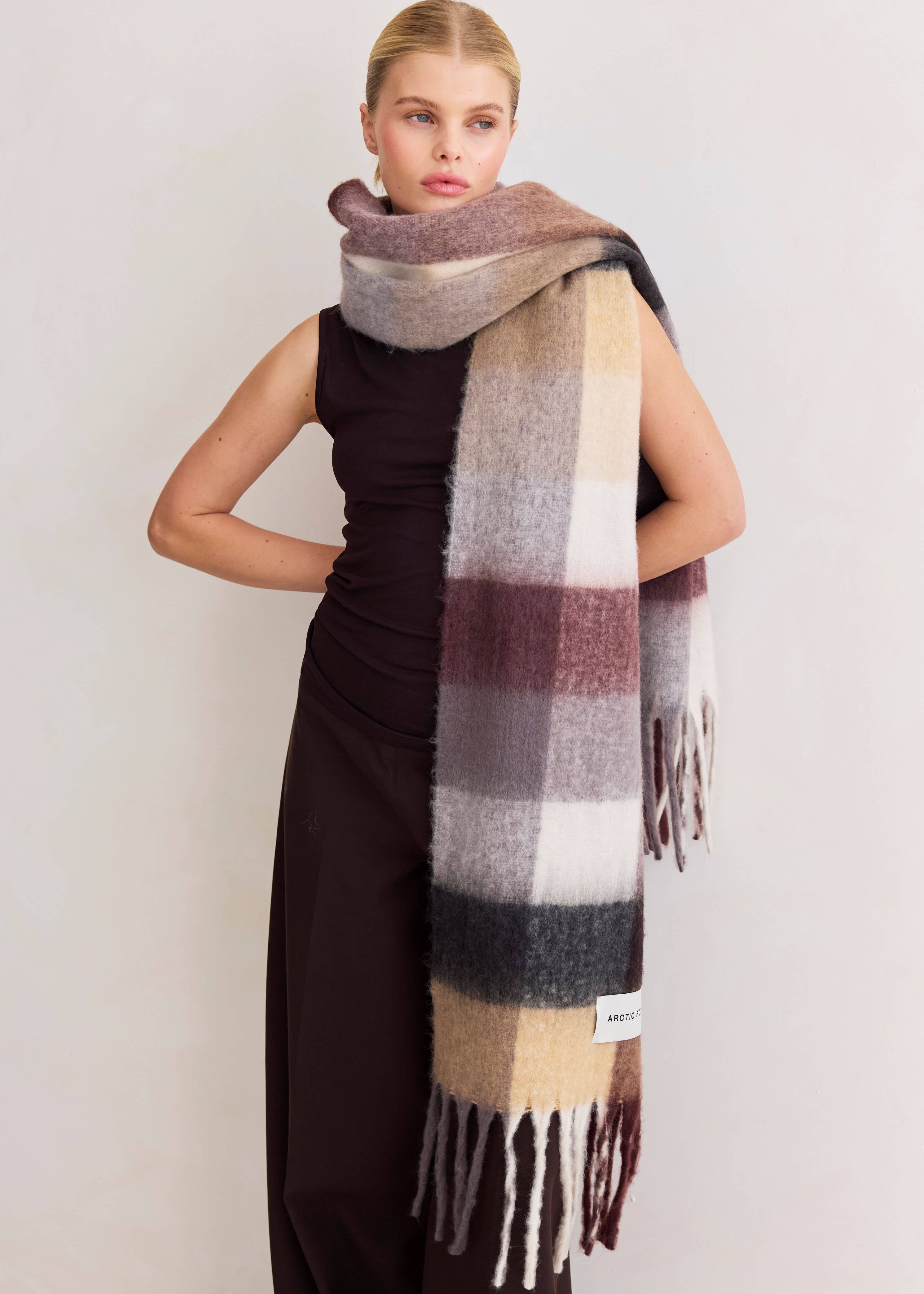 ARCTIC FOX | Reykjavik Scarf Purple/Brown