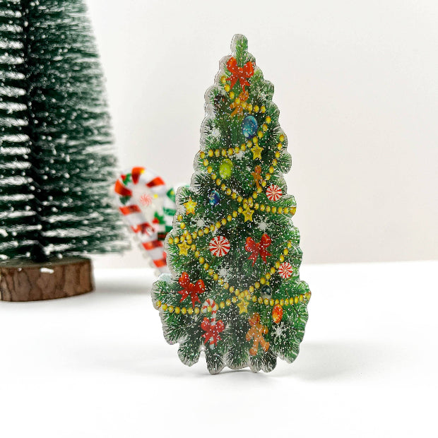Christmas Tree Hair Claw Clip