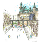 Downtown Sketcher Card - Skating the Rideau Canal