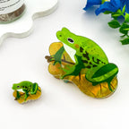 Green Frog Hair Claw Clip