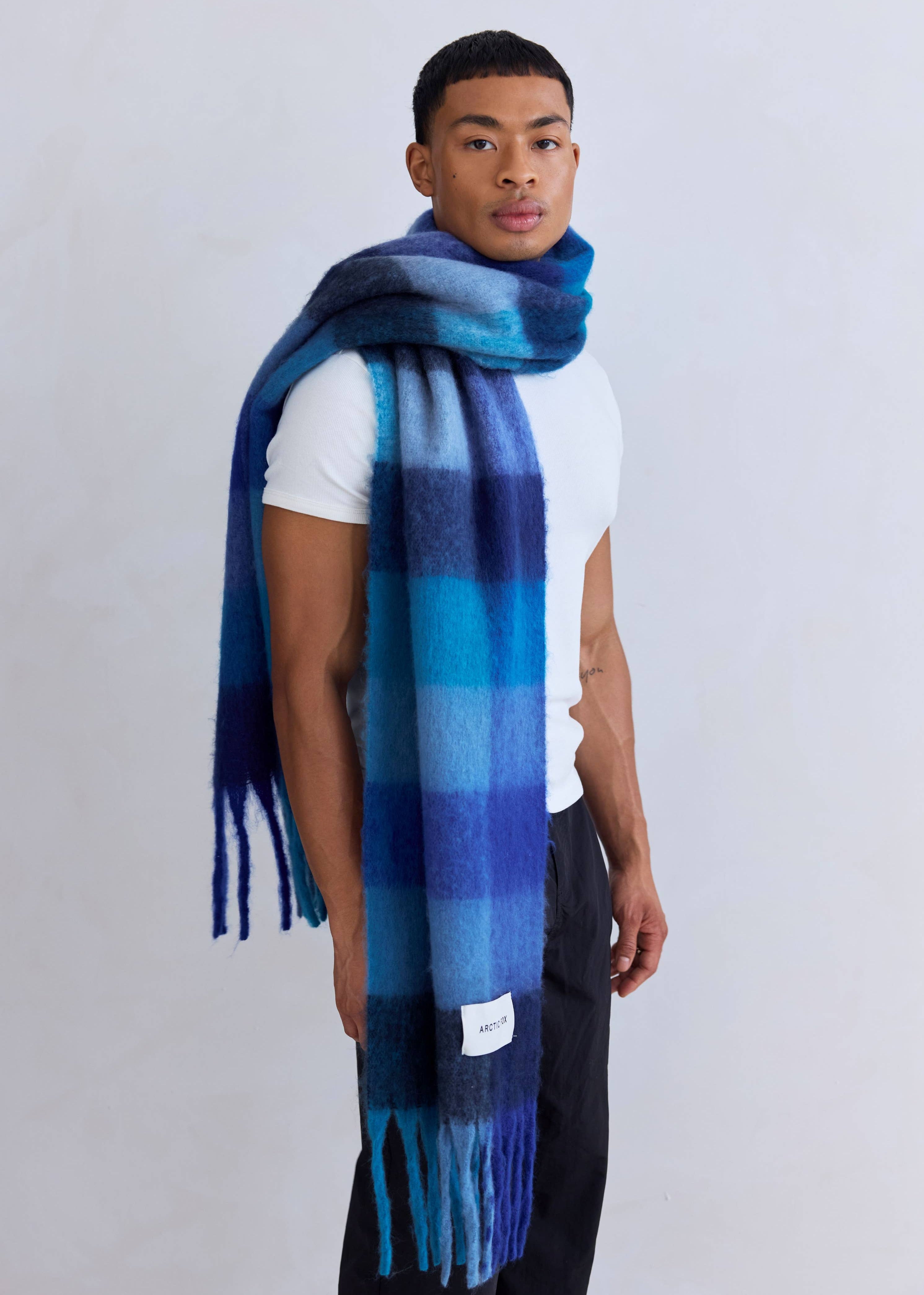 ARCTIC FOX | Reykjavik Scarf Blue Check