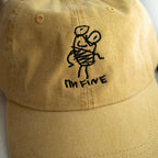 I'm Fine Dad Hat | Vintage Mustard