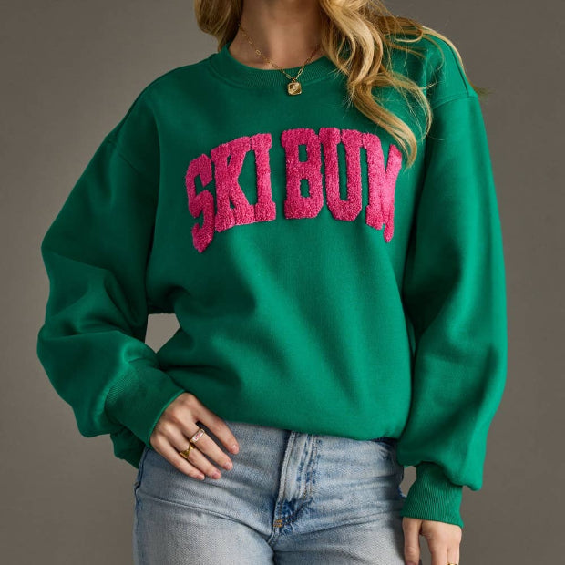 Green Ski Bum Sweatshirt
