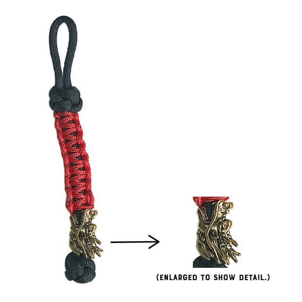 Paracord Lanyard – Brass Dragon Bead