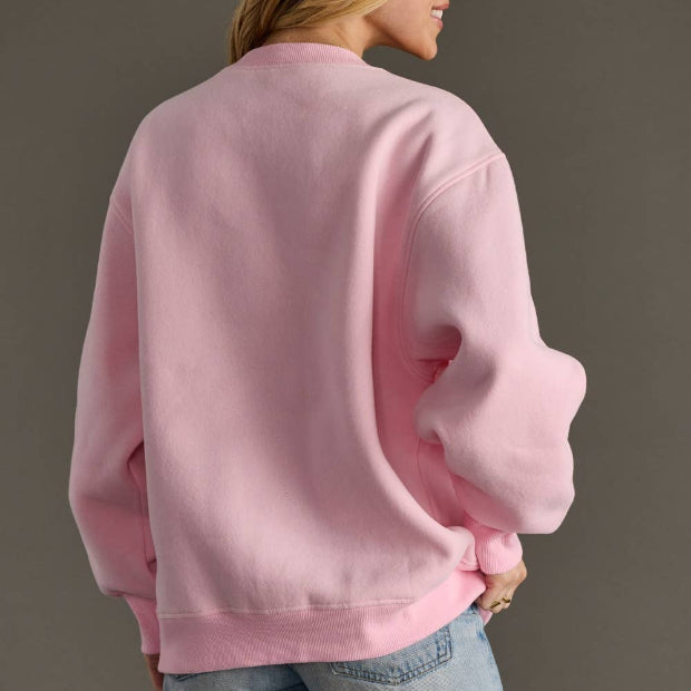 Pink & Red Apres Sweatshirt