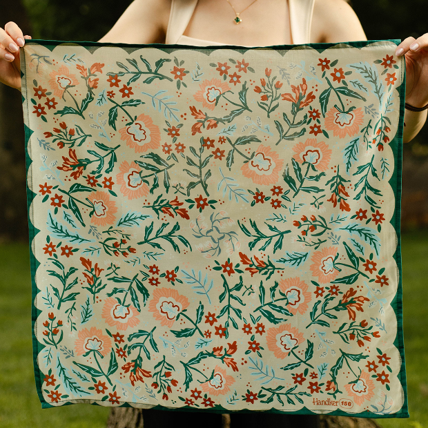 Handker Bandana | Willa Teal Wild Flower
