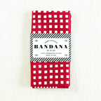 Red Check Windowpane Bandana