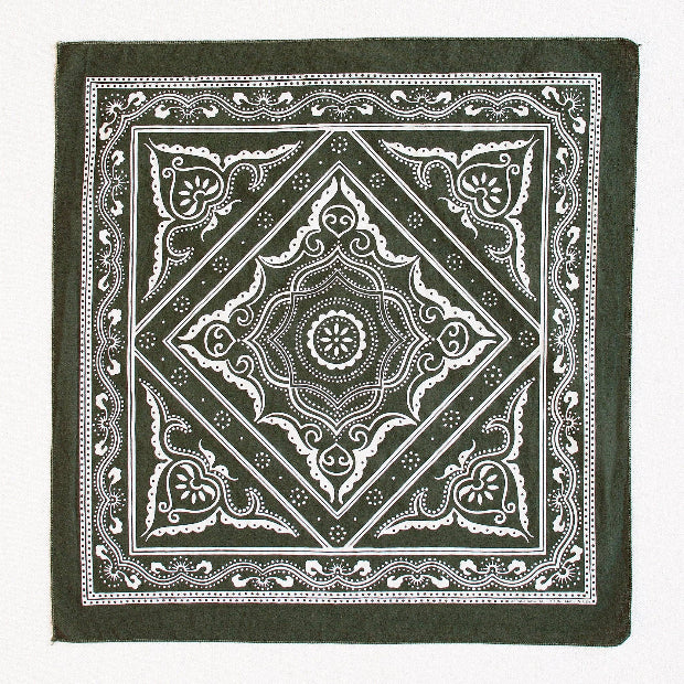 Olive Western Bandana