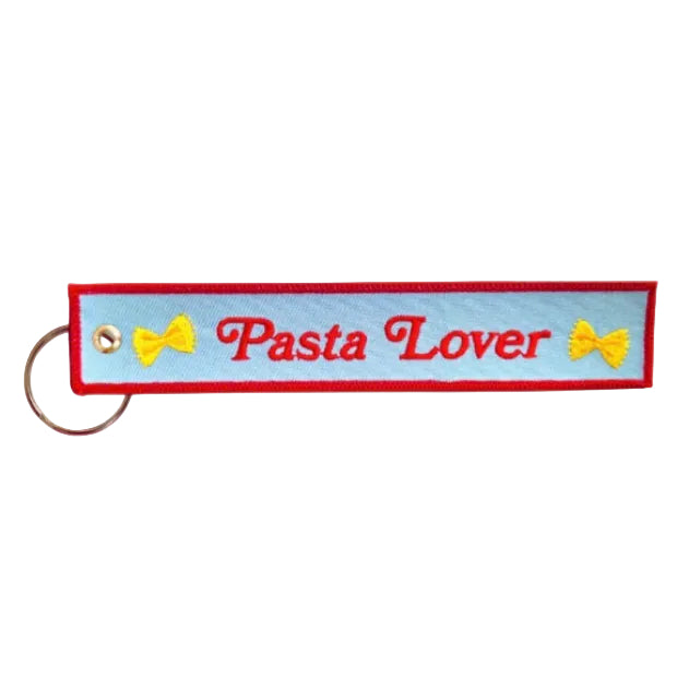 Pasta Lover Embroidered Keychain
