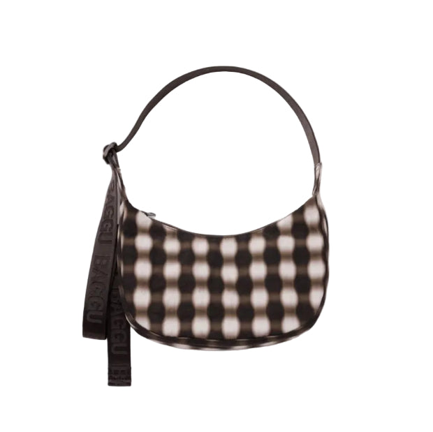 BAGGU | Small Crescent Blurred Gingham