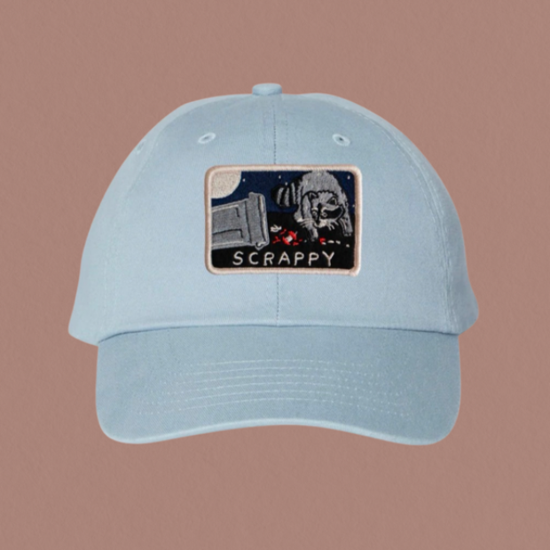 Scrappy Raccoon Patch Hat