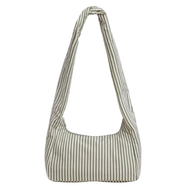 BAGGU | Meringue Sage Stripe Bag