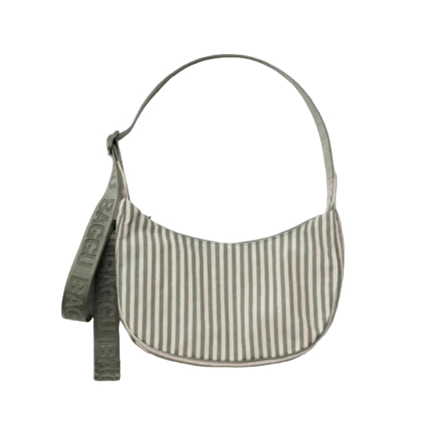 BAGGU | Small Crescent Sage Stripe
