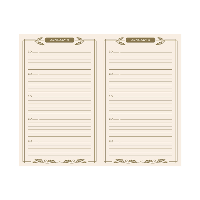GILDED ONE LINE A DAY JOURNAL