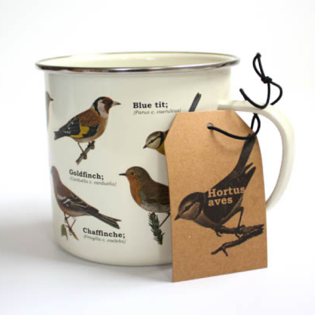 Enamel Mug | Garden Birds