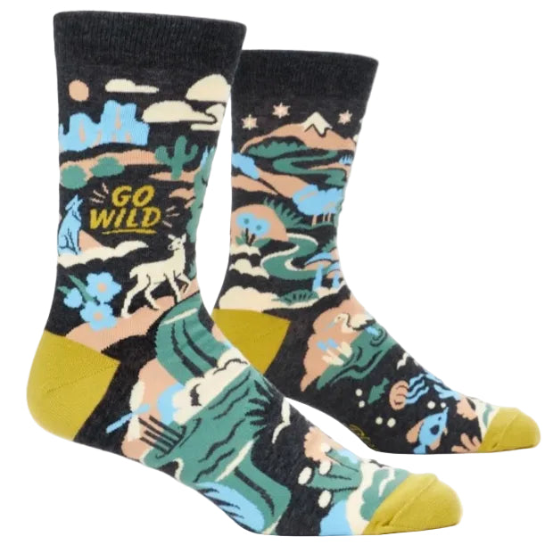 BLUE Q | Go Wild Mens Socks