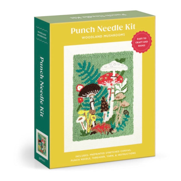 Galison Punch Needle Kit Woodland Mushroom