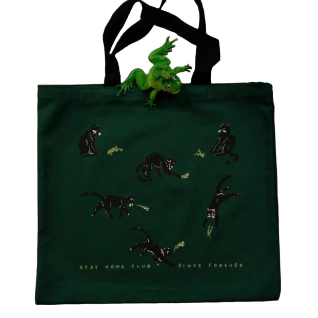 Frenemies Cat & Frog Tote