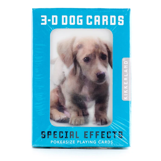 Kikkerland 3D Dog Playing Cards