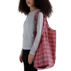 BAGGU | Big Reusable Bag Pink Tartan