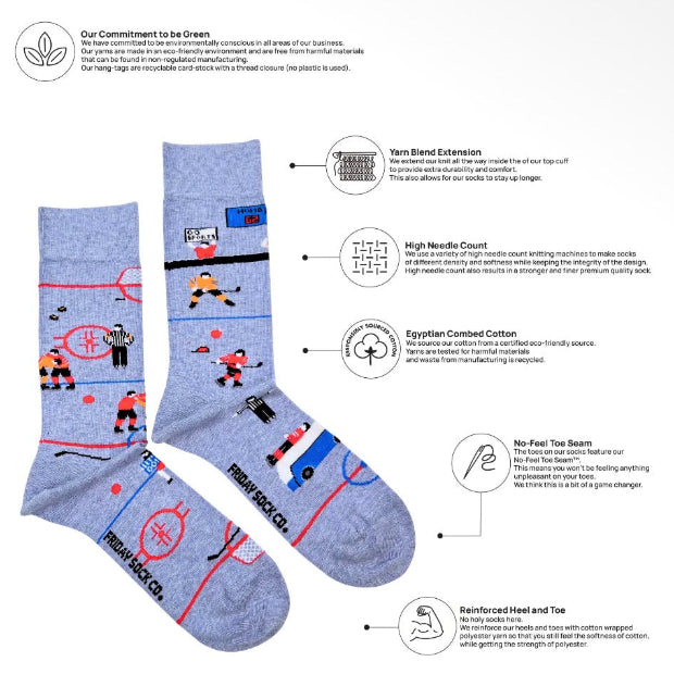 Friday Sock Co | Men's Funny Hockey Socks