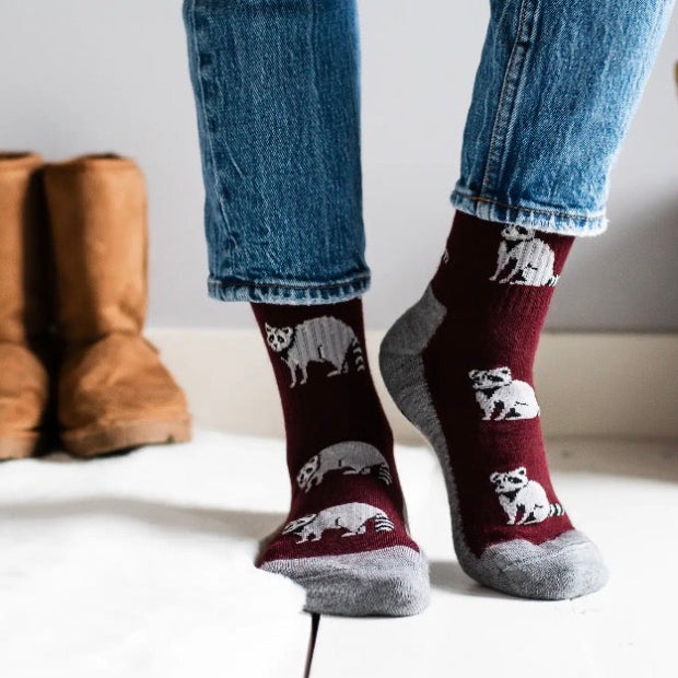 Friday Sock Co | Women's Raccoon Merino Wool Socks