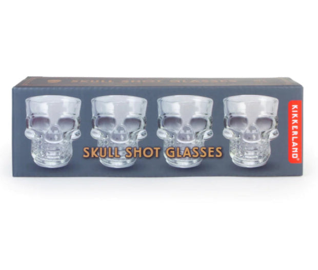 Kikkerland Skull Shot Glass Set