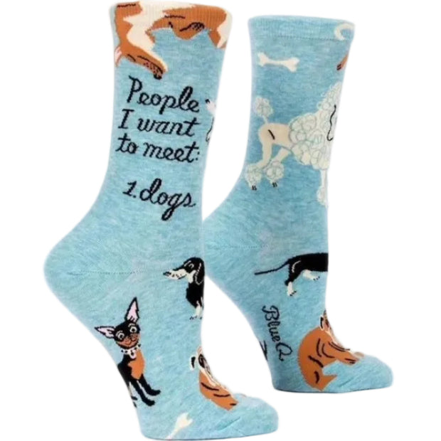 BLUE Q | People I Want to Meet: Dogs Womens Socks