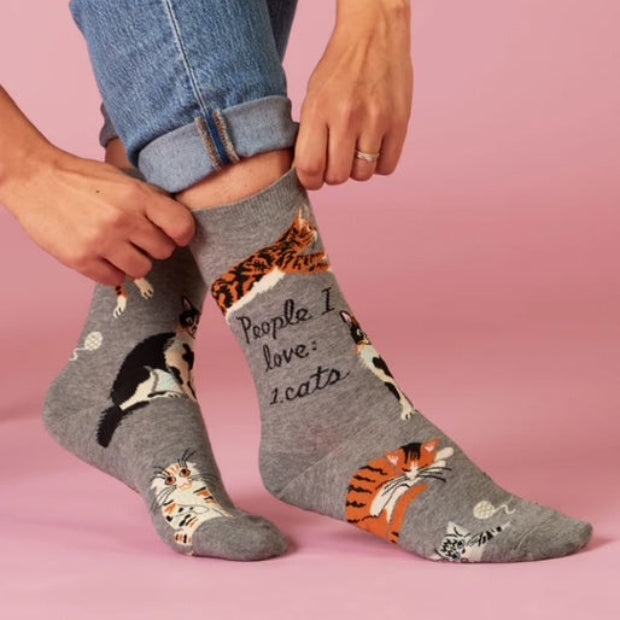 BLUE Q | People I Love: Cats Womens Socks
