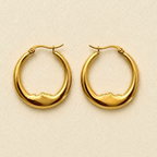 PIKA & BEAR | Moon Face Hoop Earrings