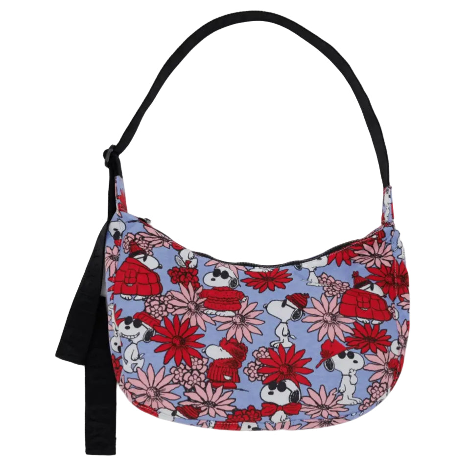 BAGGU | Medium Crescent Floral Snoopy