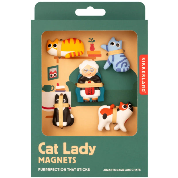Kikkerland Cat Lady Magnets