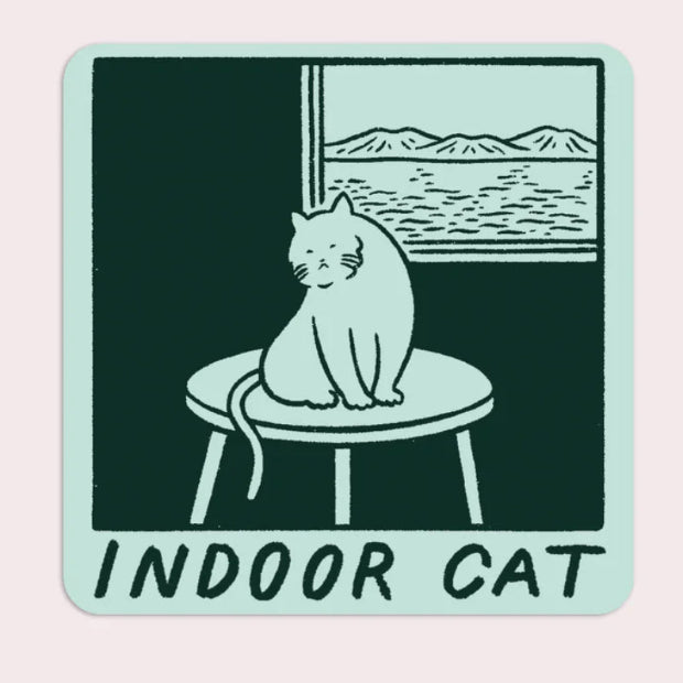 Indoor Cat Vinyl Sticker