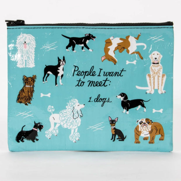 BLUE Q | People I Want To Meet: Dogs Pouch