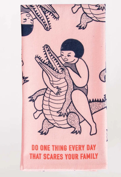 BLUE Q | Scares Your Family Dish Towel