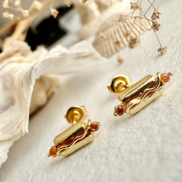 PIKA & BEAR | Frank Hot Dog Gem Earrings