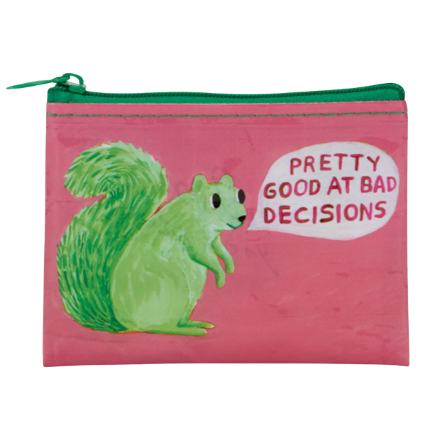 BLUE Q | Pretty Good At Bad Decisions Coin Purse